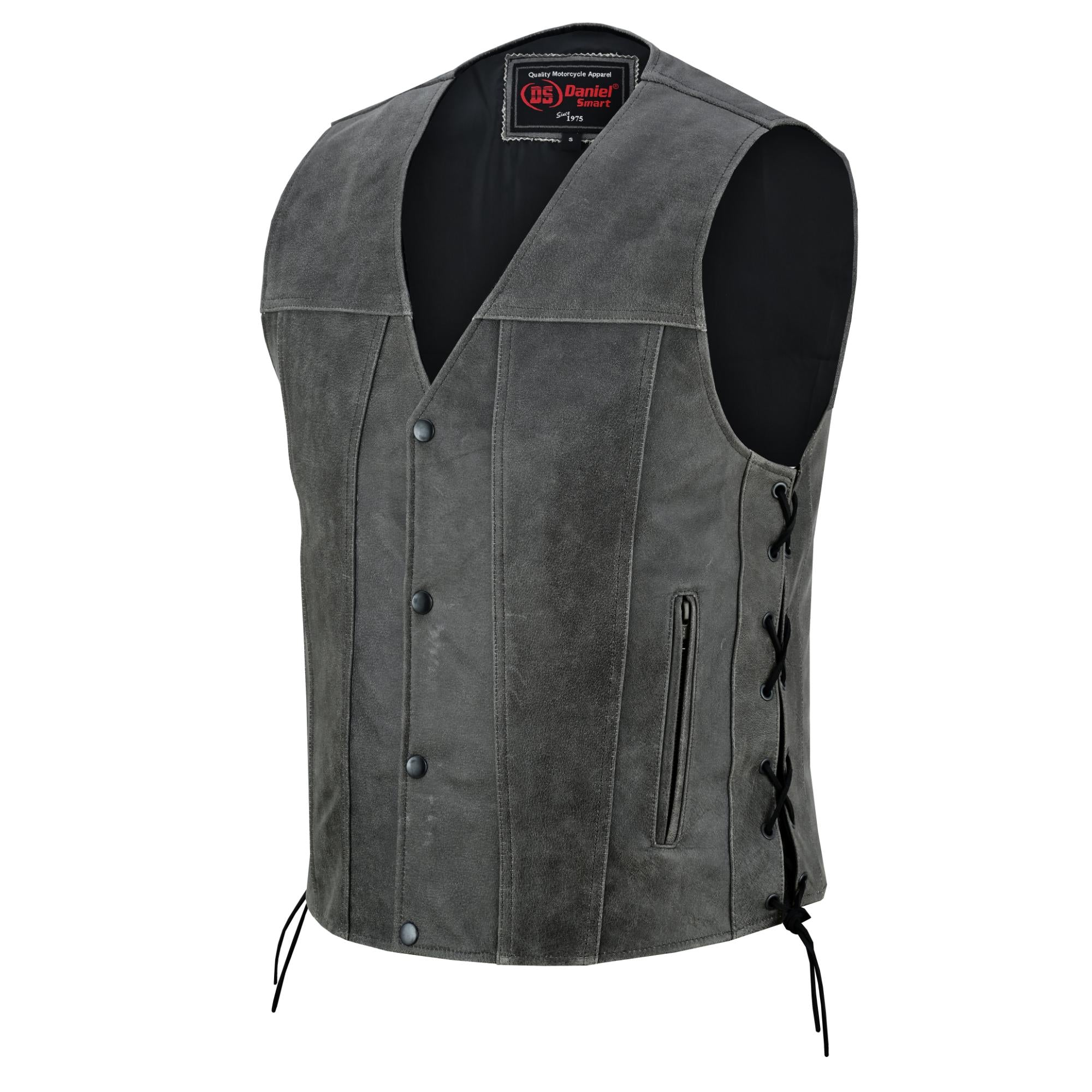 DS105V Men's Gray Single Back Panel Concealed Carry Vest - Image 5