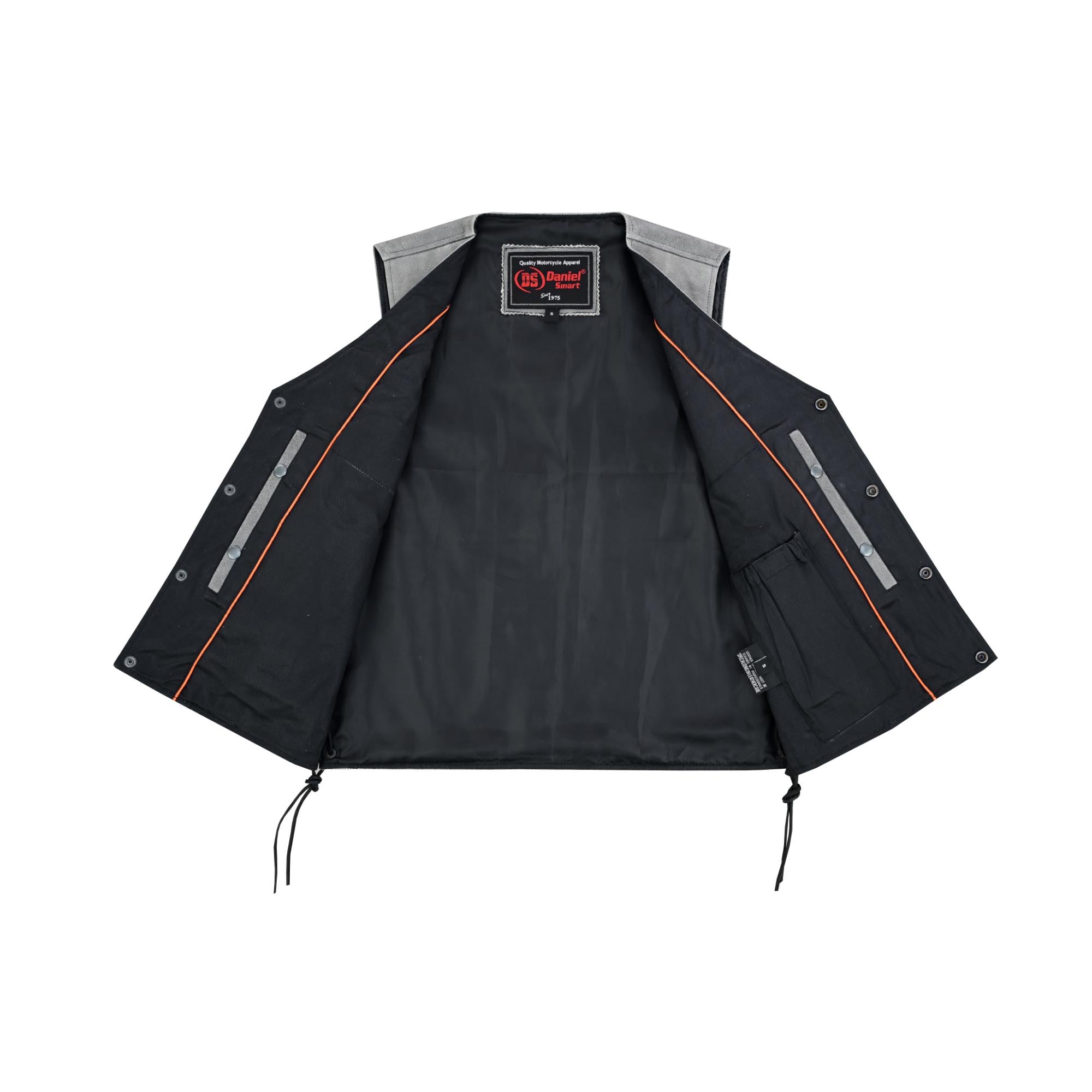 DS105V Men's Gray Single Back Panel Concealed Carry Vest - Image 8