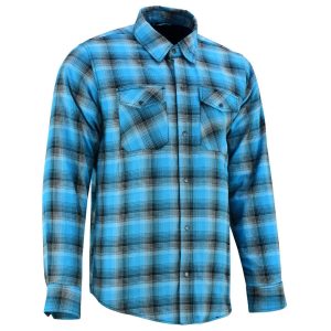 DS4683 Flannel Shirt - Blue and Black Shaded