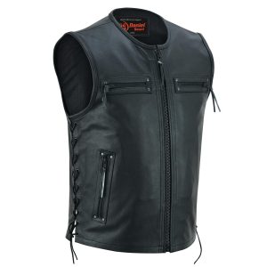 DS146 Men's Zipper Front Single Back Panel Concealed Carry Vest