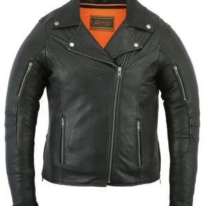 DS894 Women's Modern Longer Beltless Biker Jacket