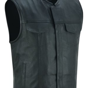DS183 Men's Premium Perforated Single Back Panel Concealment Vest W/O