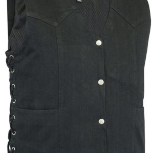DM952 Women's Denim Classic Side Lace Vest