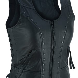 DS241 Women's Lightweight Vest with Rivets Detailing