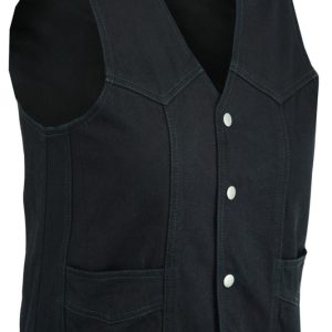 DM9725   Kid's Denim Plain Side Vest