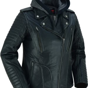 DS877 Women's M/C Jacket with Rub-Off Finish