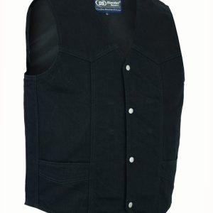 DM910 Men's Traditional Denim Vest with Plain Sides