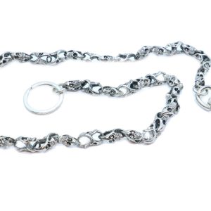 WC-7017 34" Wallet Chain Small Skulls
