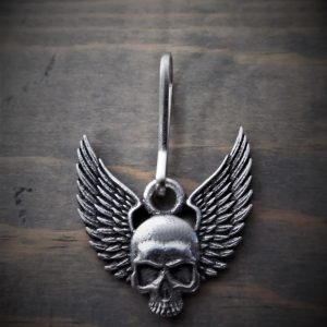 BZP-34 Skull Upwing Zipper Pull