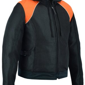 DS827 Women's Mesh 3-in-1 Riding Jacket (Black/Orange)