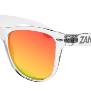 EZMT04 Minty Clear Frame, Smoked Crimson Mirrored lens