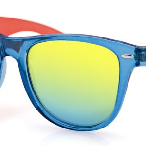 EZMT05 Minty Blue and Orange Frame, Smoked Yellow Mirrored Lens