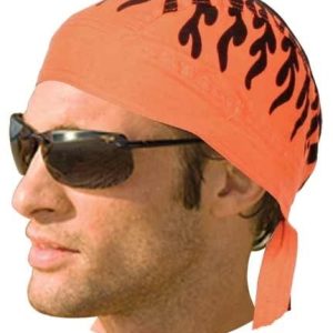 HW2686 Headwrap Orange Flames
