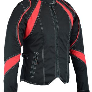 DS826RD Women's Embroidered Crown Riding Jacket - Red