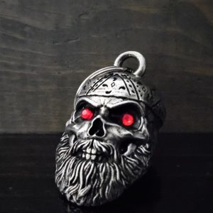 BB-97 Old School Biker Skull Diamond Bell