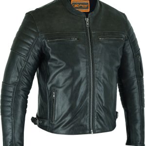 DS754 Men's Modern Crossover Scooter Jacket - Gun Metal Brown