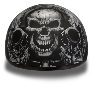 D6-G D.O.T. DAYTONA SKULL CAP - W/ GUNS