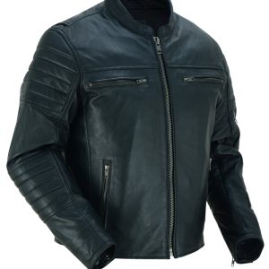 DS757 Men's Lightweight Drum Dyed Naked Lambskin Crossover Scooter Ja
