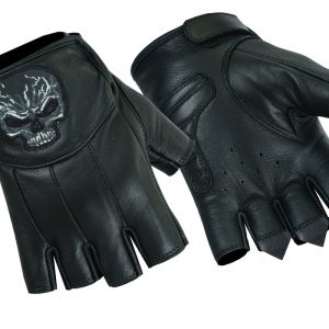 DS98 Reflective Skull Fingerless Glove