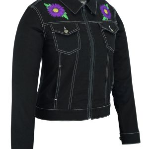 DM949 Women's Daisy Black Denim Jacket