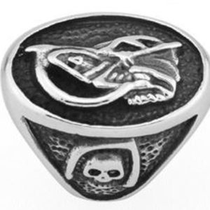 R116 Stainless Steel Dragon Tail Biker Ring