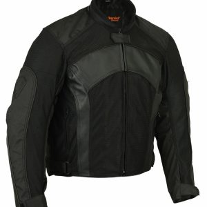DS750BK Men's Mesh/ Leather Padded Jacket