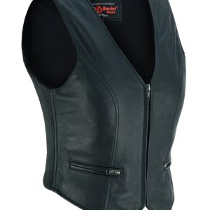 DS238 Women's Stylish Lightweight Zipper Front Vest