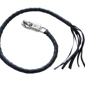 GBW201 Leather Biker Whip - Black