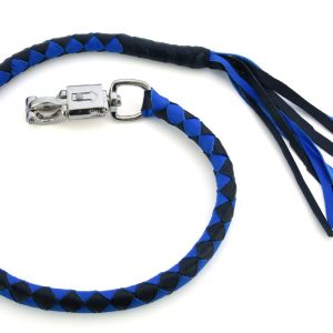 GBW205 Leather Biker Whip-Blue/Black