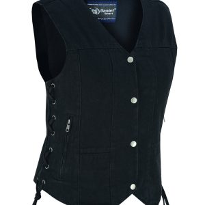 DM947 Women's 6 Pocket Denim Utility Vest - Black
