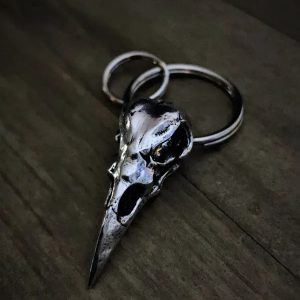 BBK-05 Raven Skull Keychain