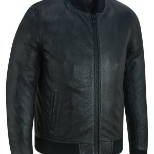 Stalwart Men's Fashion Leather Bomber Jacket
