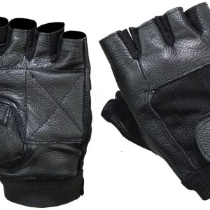 DS12 Leather / Mesh Fingerless Glove