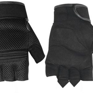 DS10 Synthetic Leather/ Mesh Fingerless Glove