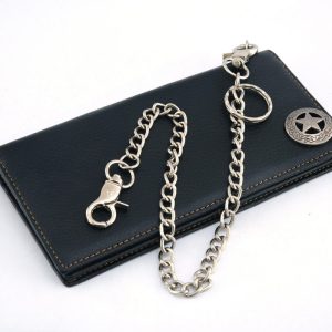 BWC236 Black Texas Star Concho Leather Wallet