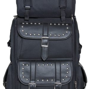 DS391S Updated Touring Sissy Bar Bag w/ Studs