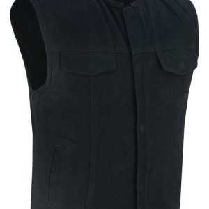 DM981BK Concealed Snaps, Denim Material, Hidden Zipper, w/o Collar