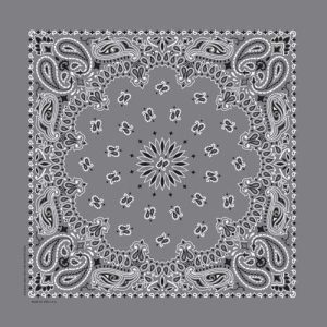 BD2505 Bandana Paisley Charcoal