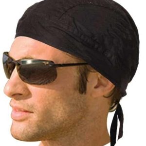 HW2609 Headwrap Solid Black (Unlined)