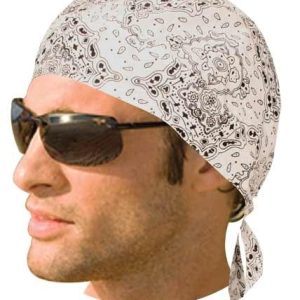 HW2616 Headwrap Paisley White