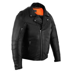 DS794 Men's Modern Longer Beltless Biker Jacket