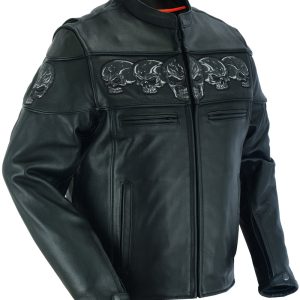 DS700 Men's Scooter Jacket w/Reflective Skulls