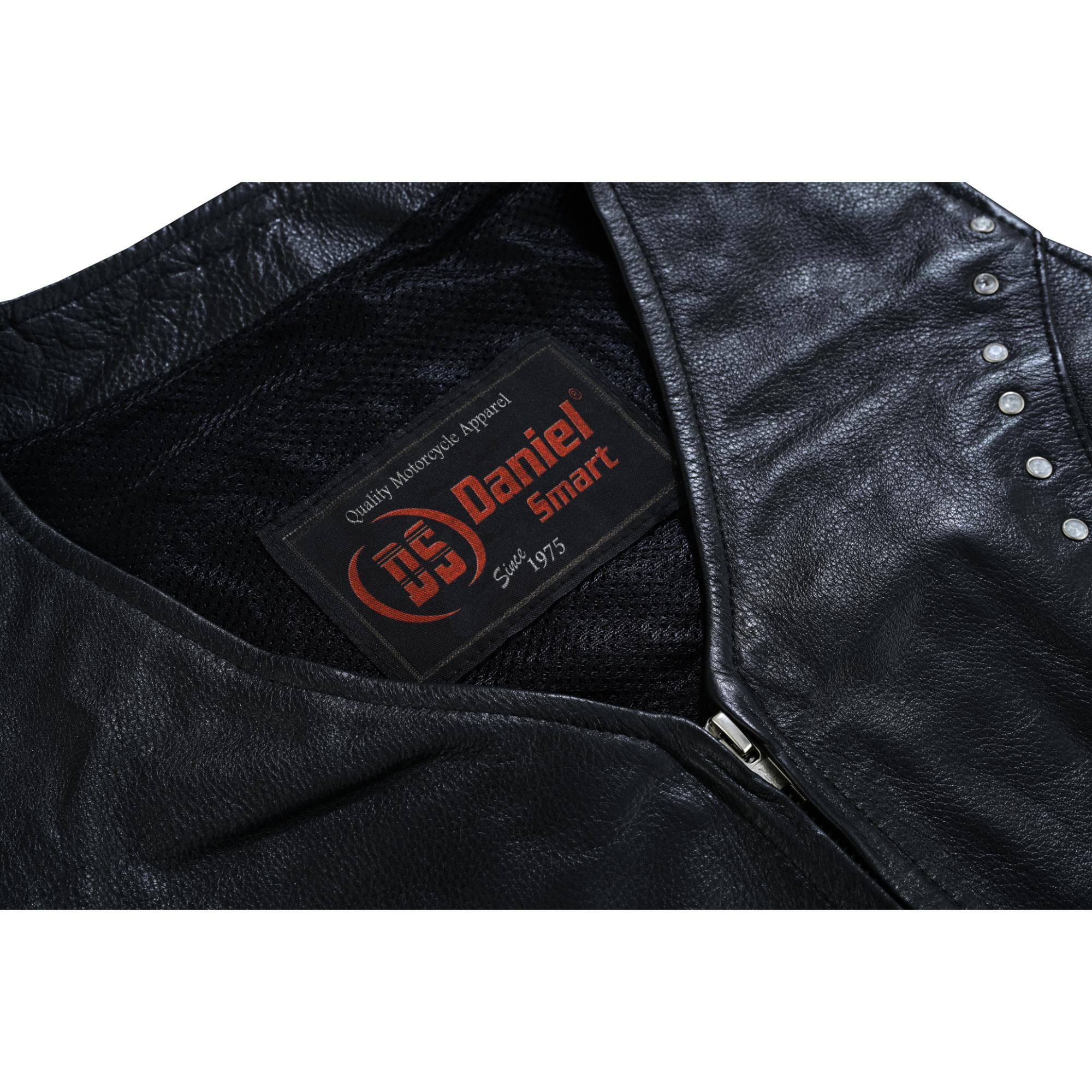 Biker Babe Women’s Studded Leather Motorcycle Vest - Image 9