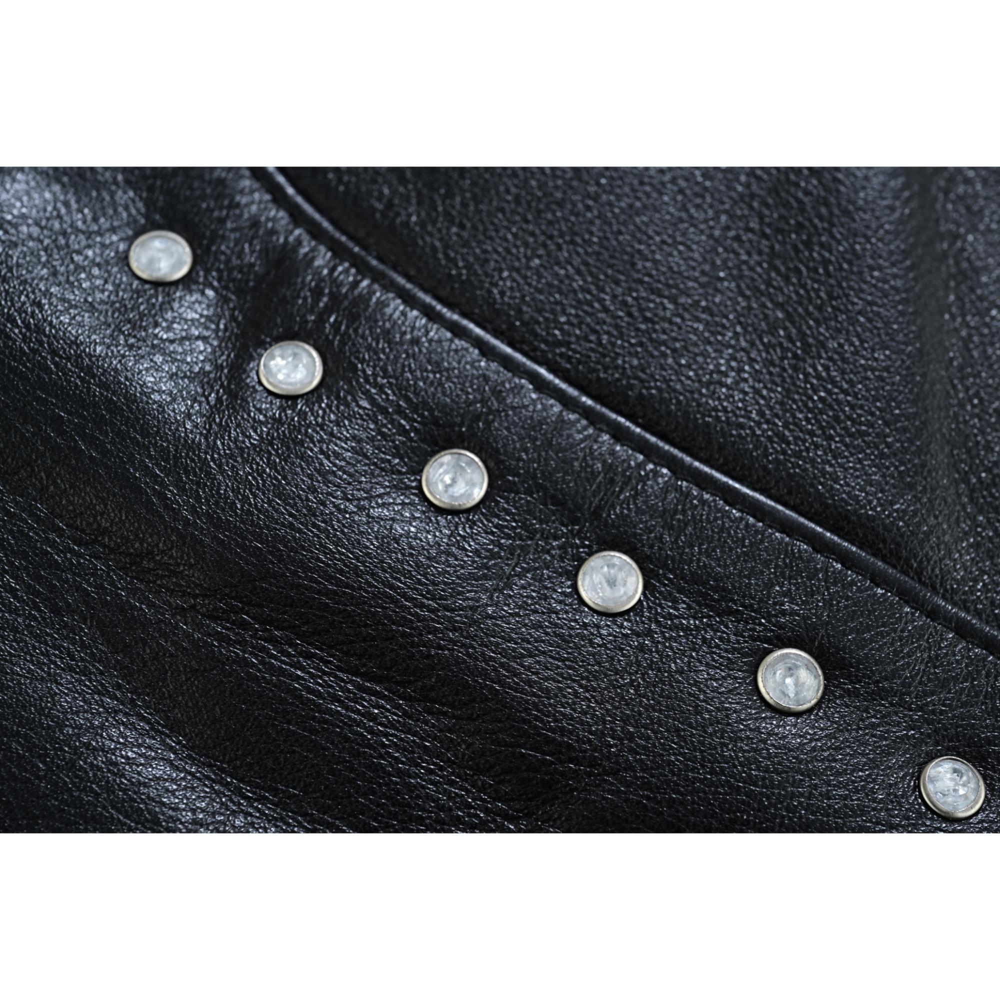 Biker Babe Women’s Studded Leather Motorcycle Vest - Image 15