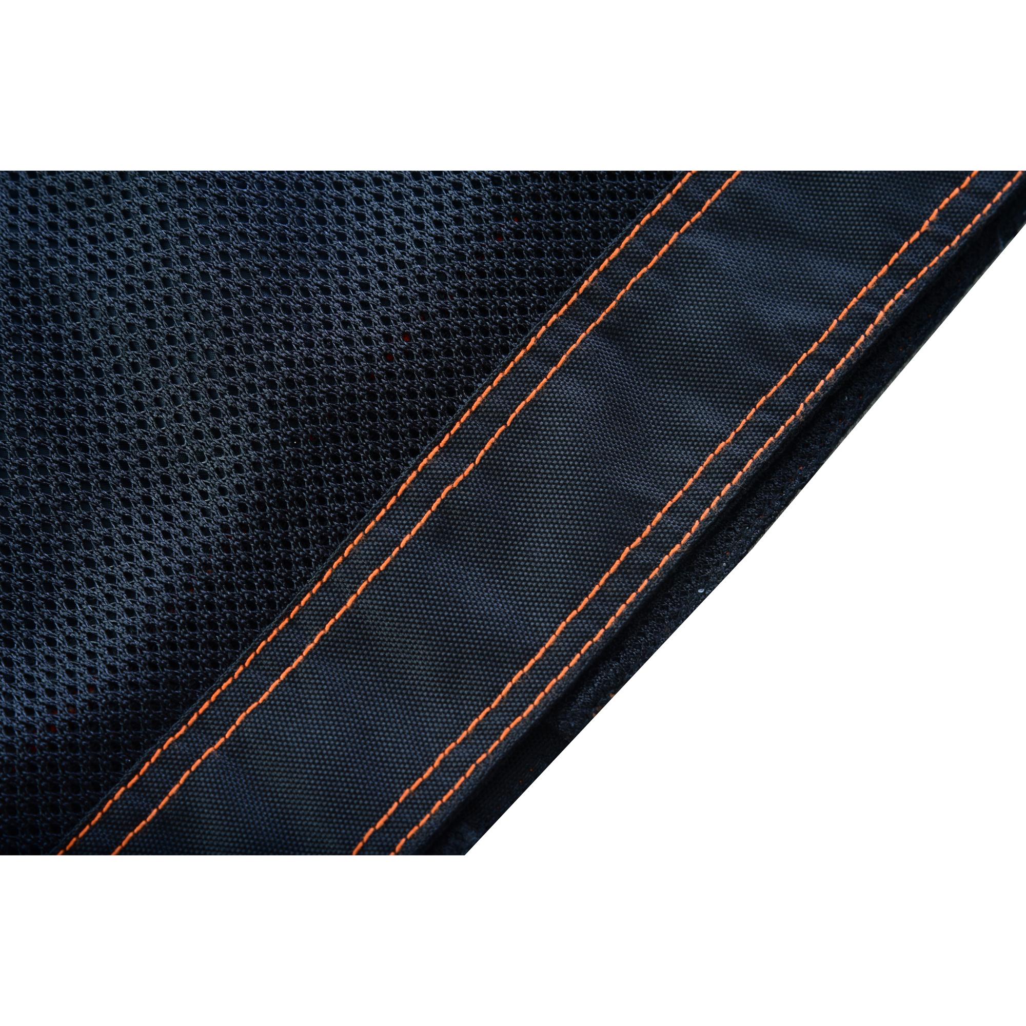 Night Tiger Men’s Black Mesh Textile Vest with Orange Diamond Stitch - Image 14