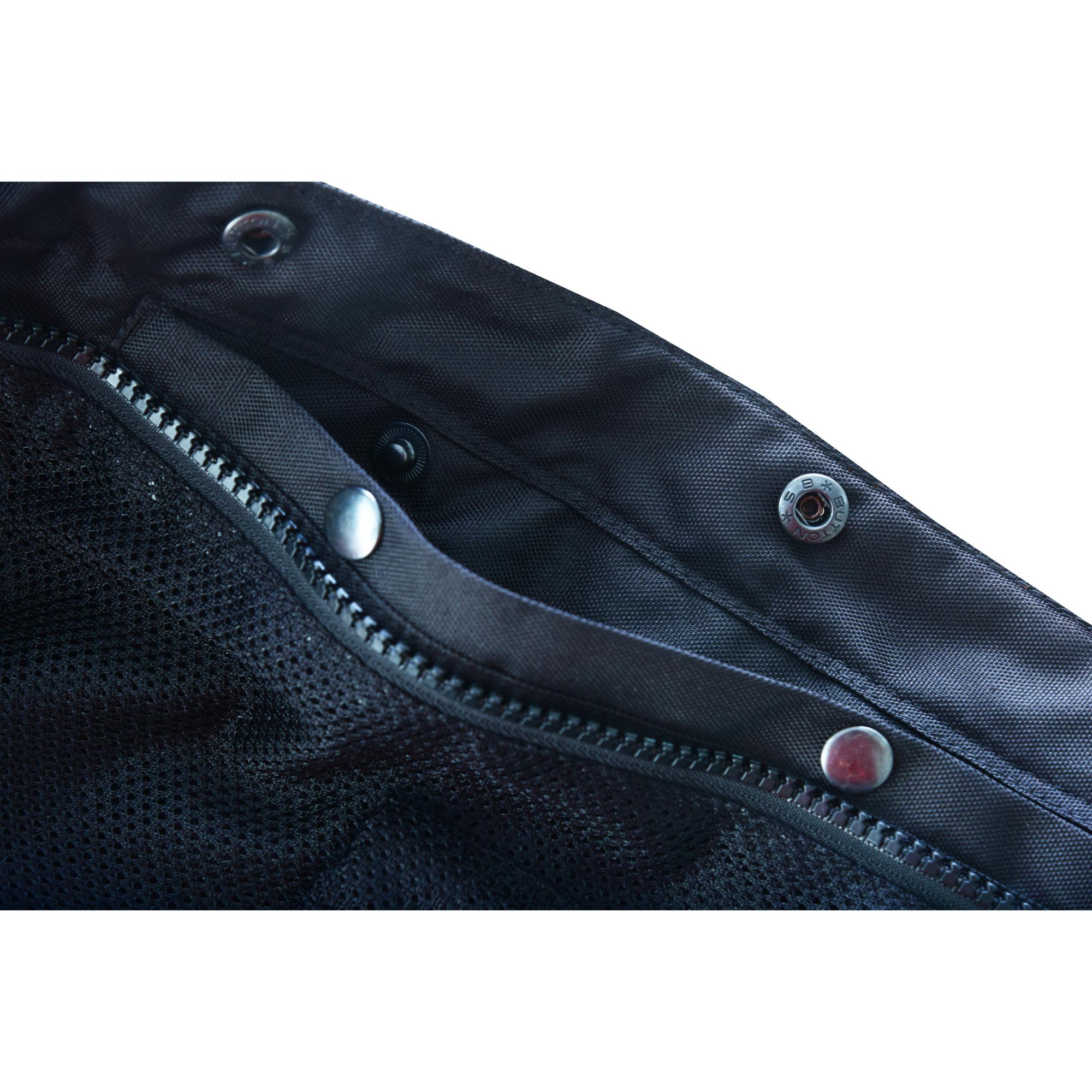 Night Tiger Men’s Black Mesh Textile Vest with Orange Diamond Stitch - Image 15