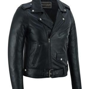 Night Shine Women's Black Fashion Leather Jacket