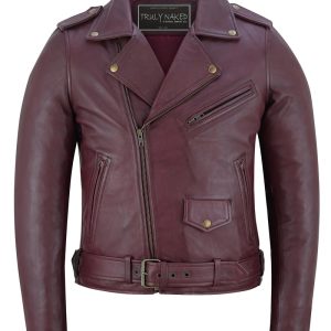Rose Glow Women's Oxblood Fashion Leather Jacket