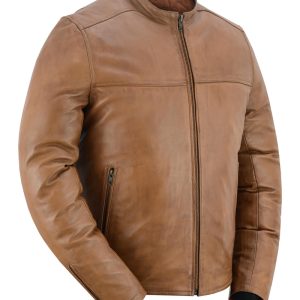 Rustic Stunner Men's Brown Fashion Leather Jacket