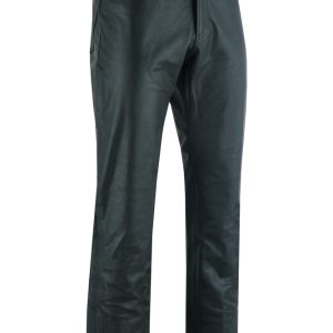 DS452 Women's Classic 5 Pocket Black Casual Motorcycle Leather Pants